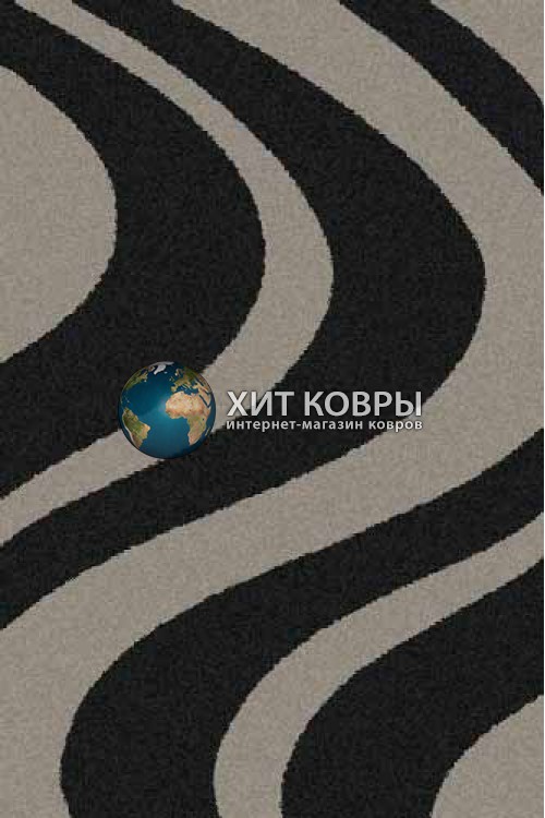 Российский ковер прямоугольный Platinum t617 черный серый