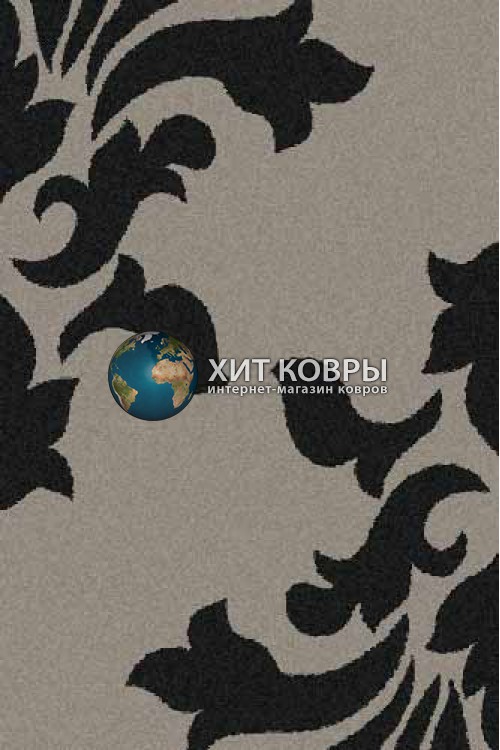 Российский ковер прямоугольный Platinum t620 серый черный