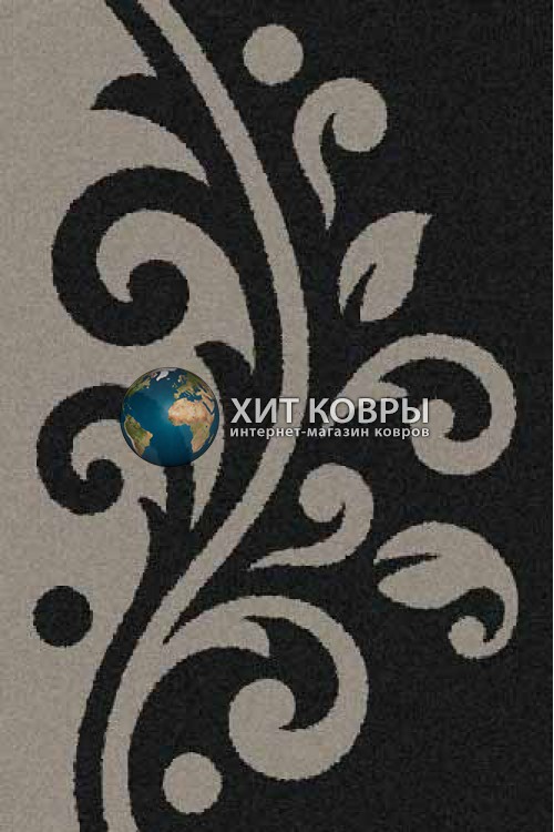Российский ковер прямоугольный Platinum t621 черный