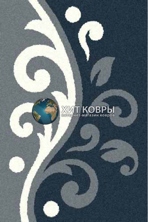 Российский ковер прямоугольный Platinum t621 голубой бирюзовый