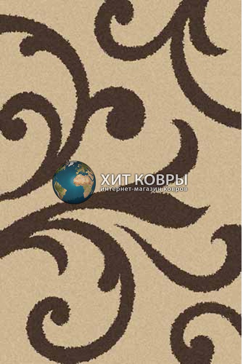 Российский ковер прямоугольный Platinum t644 бежевый коричневый